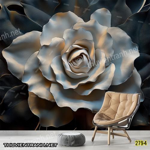 Tranh dán tường Hoa 3D- 279-4 - Kết quả tìm kiếm tranh tường
